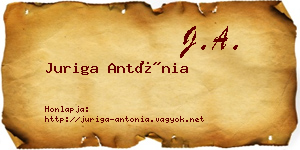 Juriga Antónia névjegykártya